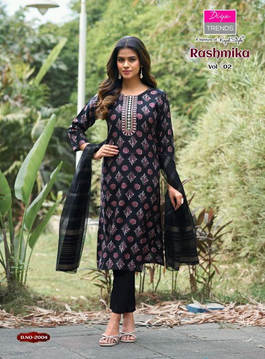 Diya Trends Rashmika vol 2 catalog kurtis in wholesale price