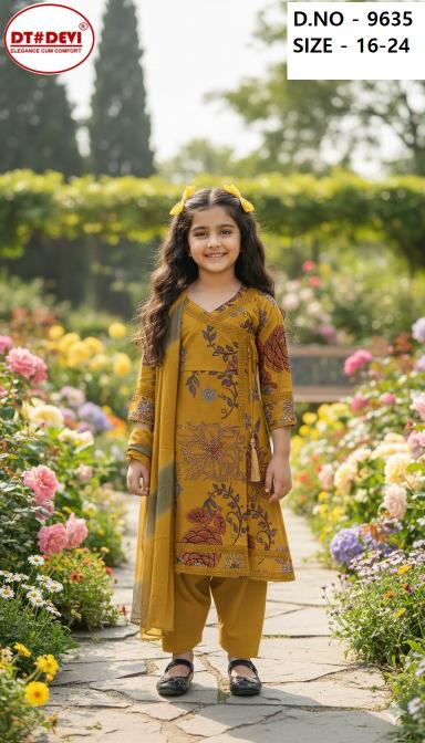 Dt Devi 9635 catalog kids ethnic wear wholesale