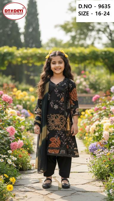 Dt Devi 9635 catalog kids ethnic wear wholesale