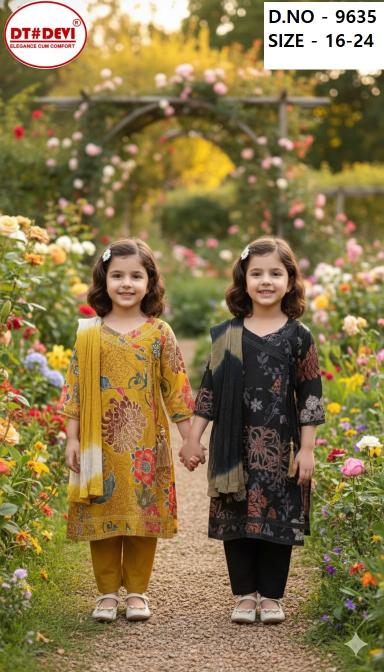 Dt Devi 9635 catalog kids ethnic wear wholesale