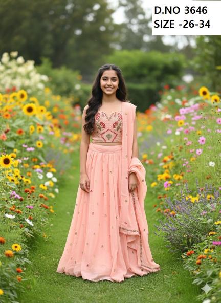 Dt Devi Arya vol 0.2 3646 Catalog buy kids lehenga online india