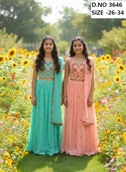 Dt Devi Arya vol 0.2 3646 Catalog buy kids lehenga online india