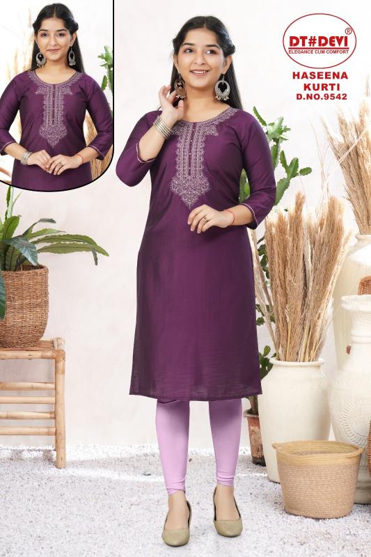 Dt Devi Haseena 9542 catalog ethnic wear for kids wholesale