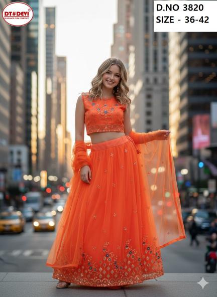 Dt Devi Kesri 3820 catalog kids lehengs choli 