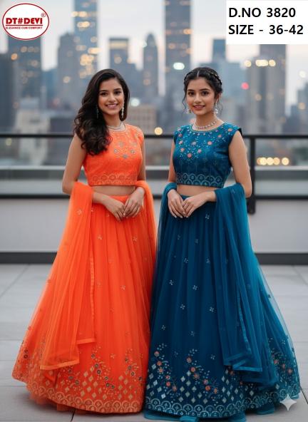 Dt Devi Kesri 3820 catalog kids lehengs choli 