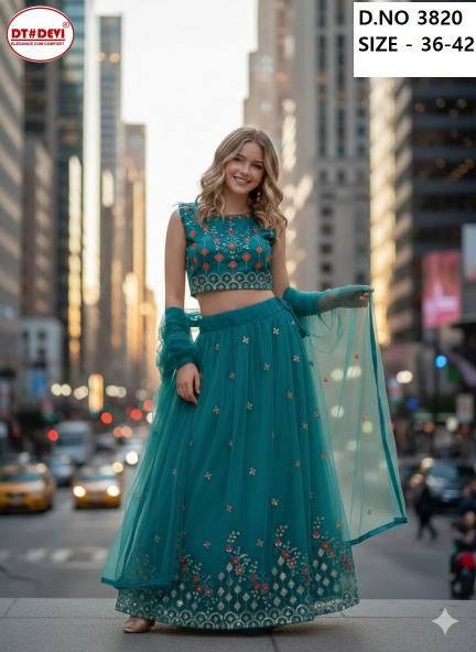 Dt Devi Kesri 3820 catalog kids lehengs choli 