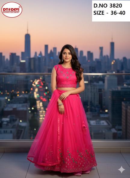 Dt Devi Kesri 3820 vol 2 catalog crop top lehenga choli kids wear 