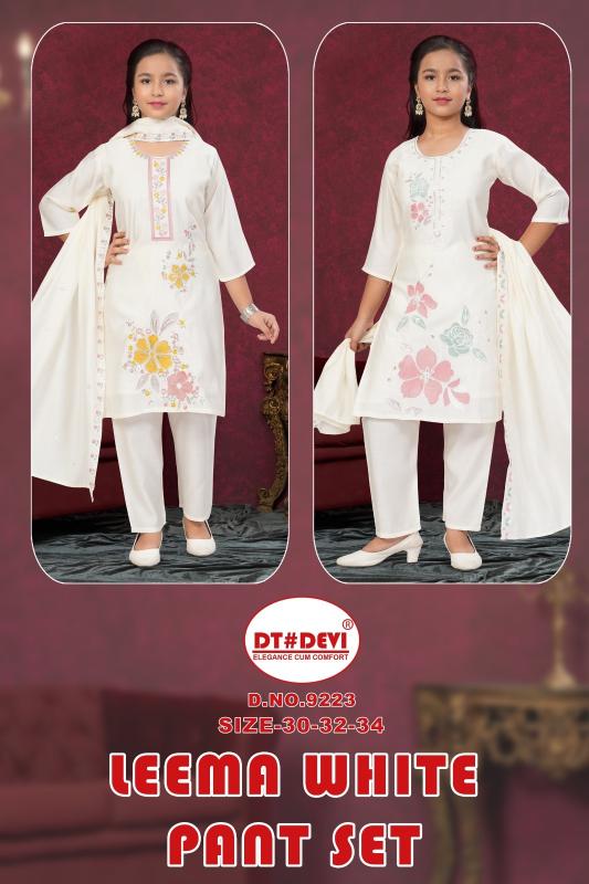 Dt Devi Leema White 9223 catalog avadi kids wear in wholesale shop