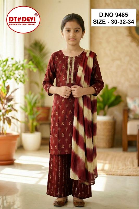 Dt Devi Rubesha 9485 catalog kids wear wholesale indore