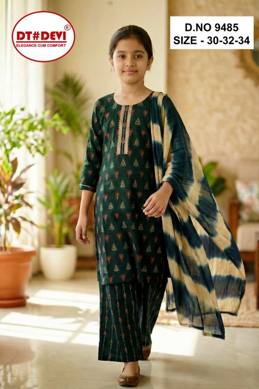 Dt Devi Rubesha 9485 catalog kids wear wholesale indore