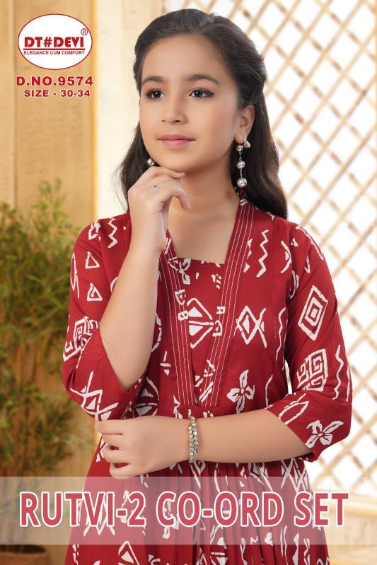 Dt Devi Rutvi vol 2 9574 Catalog wholesale kids wear lidhiana