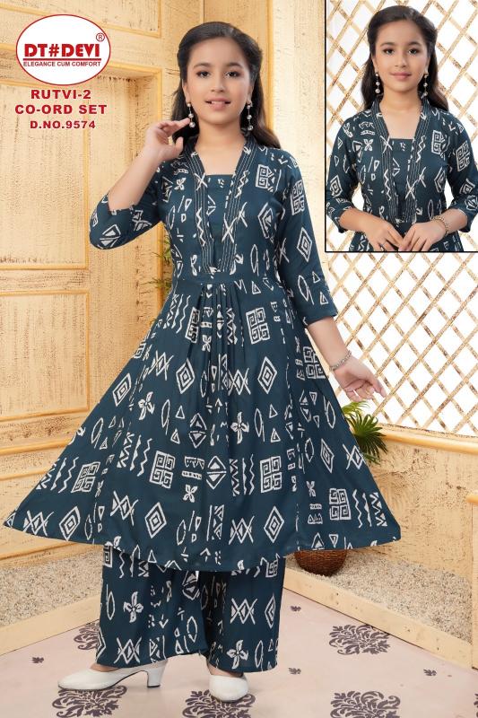 Dt Devi Rutvi vol 2 9574 Catalog wholesale kids wear lidhiana