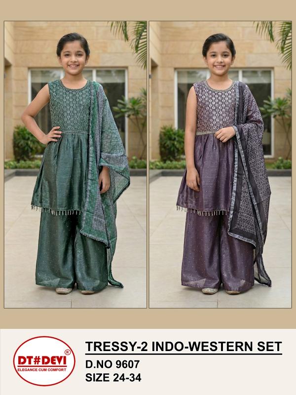 Dt Devi Tressy vol 2 9607 catalog kids wear surplus wholesale delhi