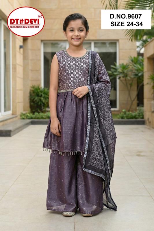 Dt Devi Tressy vol 2 9607 catalog kids wear surplus wholesale delhi