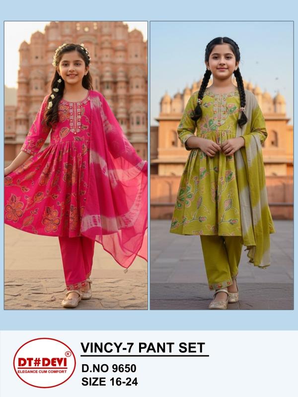 Dt Devi Vincy vol 7 9650 catalog kids wear wholesale