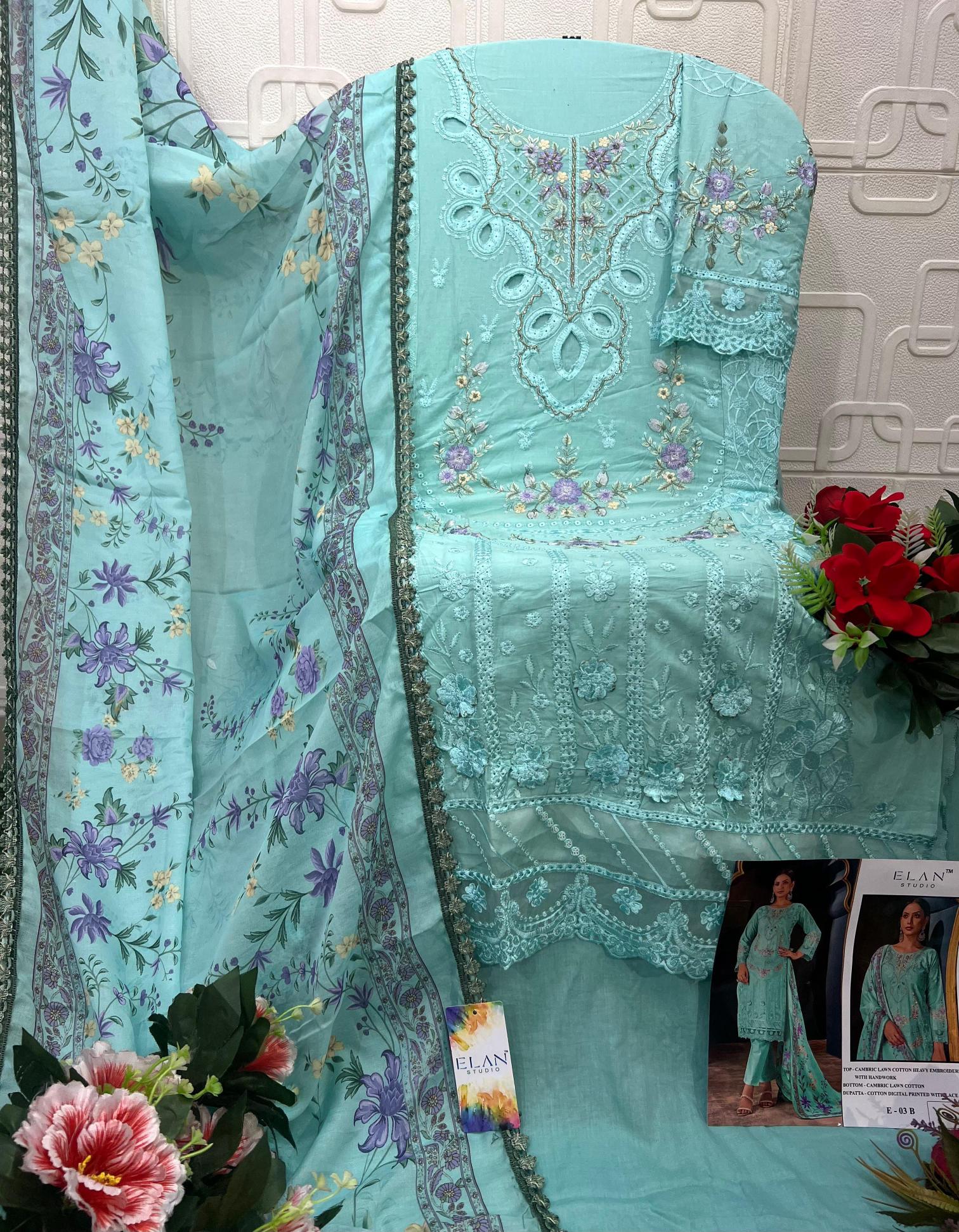 Elan E 03 catalog wholesale pakistani suits in kashmir