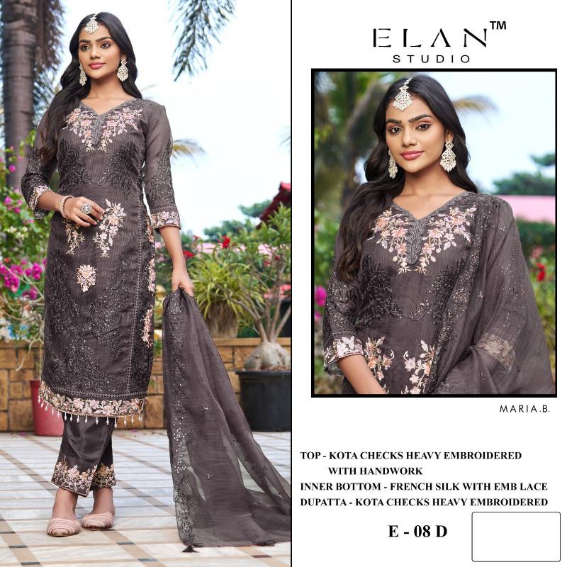 Elan E 08 catalog pakistani suits in delhi