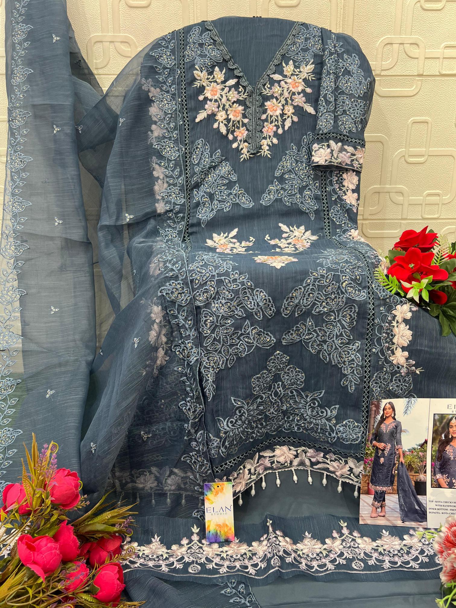 Elan E 08 catalog pakistani suits in delhi