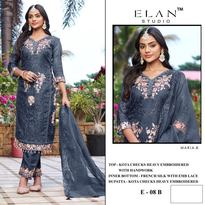 Elan E 08 catalog pakistani suits in delhi