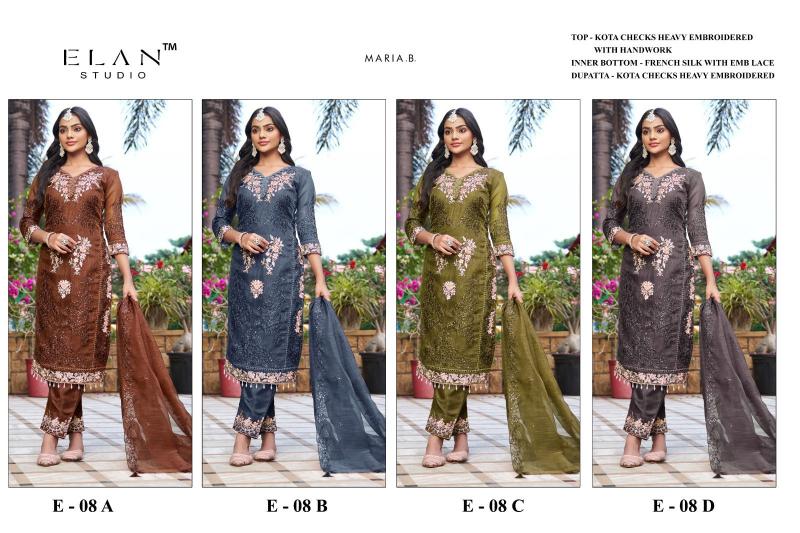 Elan E 08 catalog pakistani suits in delhi