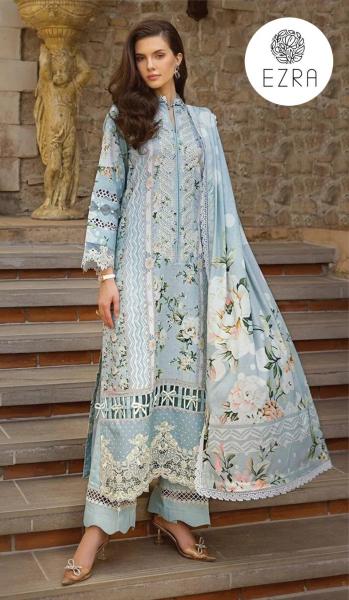 Ezra 1005 AB catalog pure cotton pakistani suits