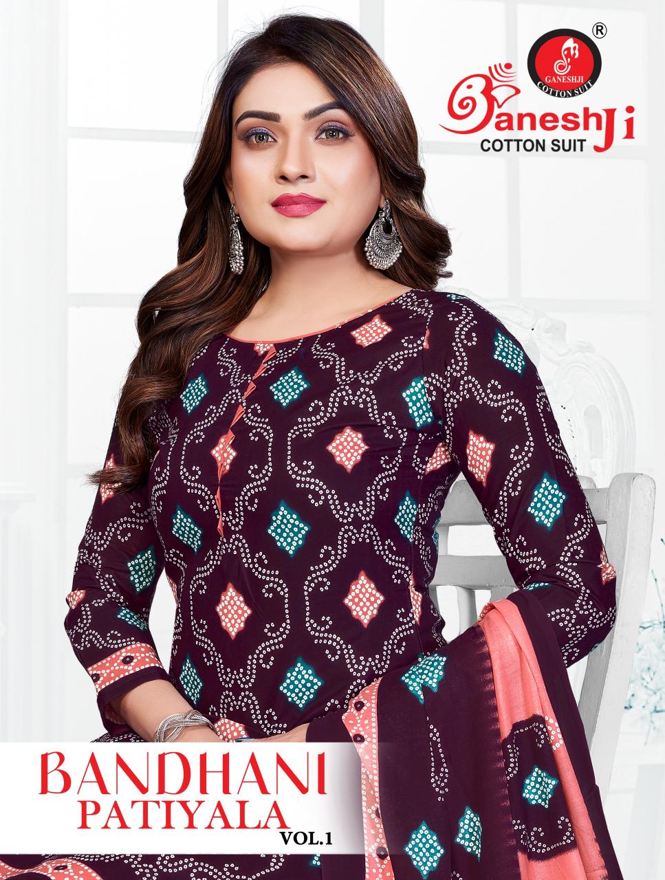 Ganeshji Bandhani Patiyala Vol- 1 – Dress Material