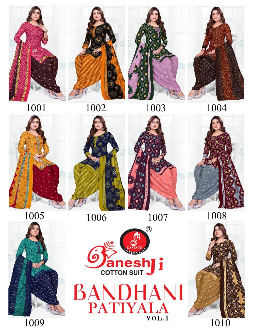 Ganeshji Bandhani Patiyala Vol- 1 – Dress Material