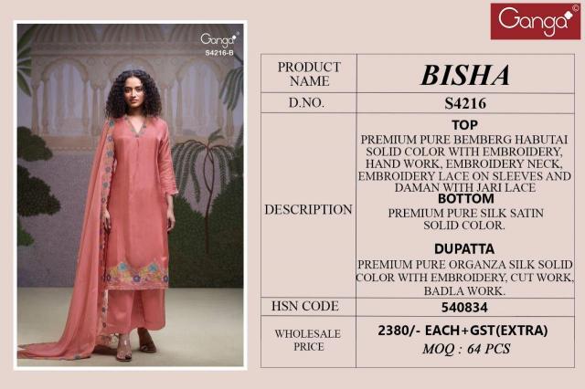 Ganga Bisha 4216 catalog salwar kameez wholesale online shopping