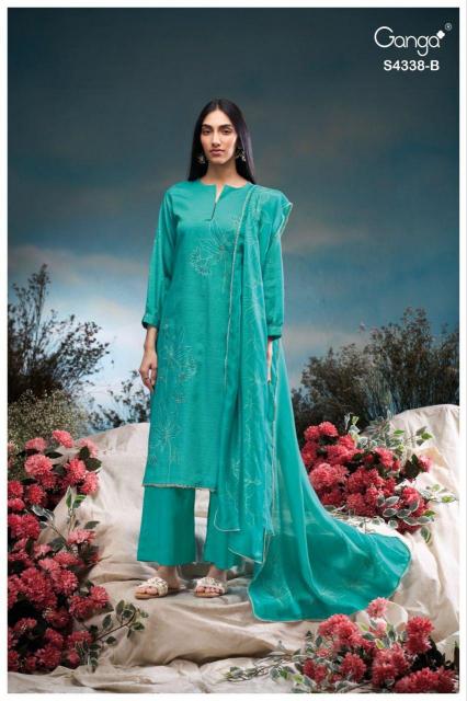 Ganga Bresiya 4338 catalog salwar kameez india wholesale