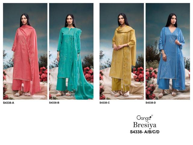 Ganga Bresiya 4338 catalog salwar kameez india wholesale