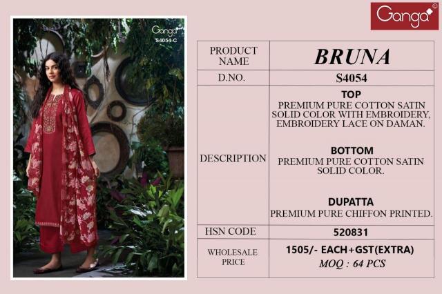 Ganga Bruna 4054 catalog indian salwar kameez wholesale uk