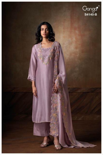 Ganga Cassara 4140 catalog unstitched salwar kameez wholesalers in india