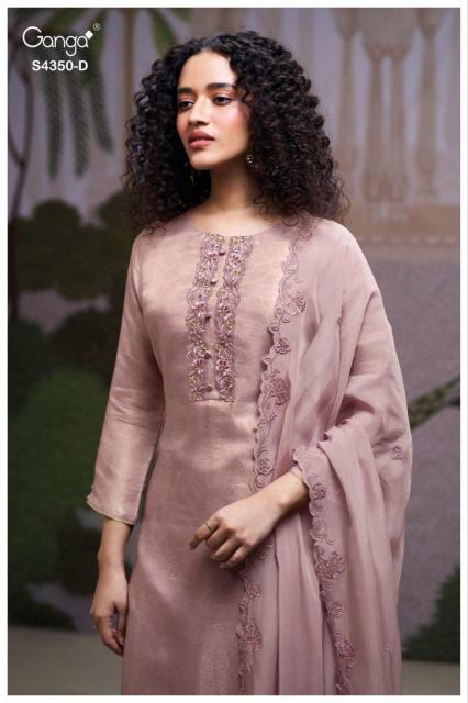 Ganga Fizara 4350 catalog silk salwar kameez wholesaler