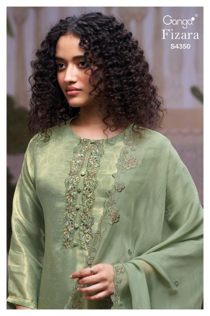 Ganga Fizara 4350 catalog silk salwar kameez wholesaler