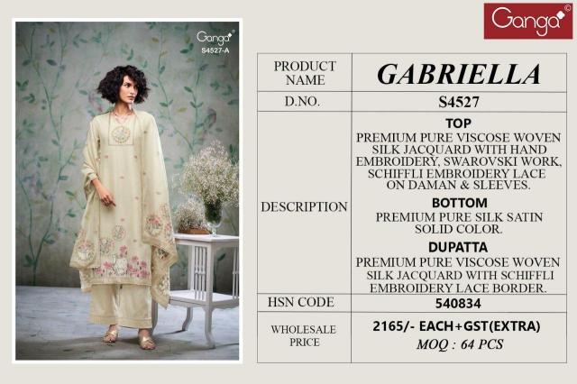 Ganga Gabriella 4527 catalog salwar kameez india