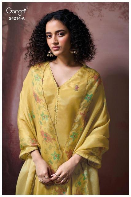 Ganga Hrishya 4214 catalog unstitch salwar kameez