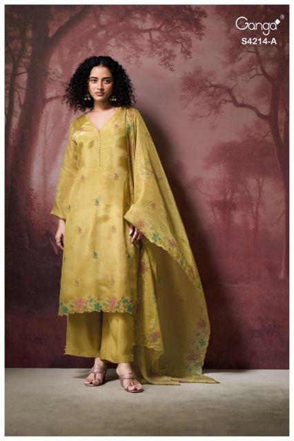 Ganga Hrishya 4214 catalog unstitch salwar kameez