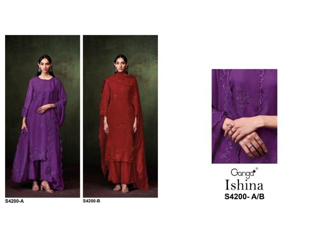 Ganga Ishina 4200 catalog salwar kameez wholesale online