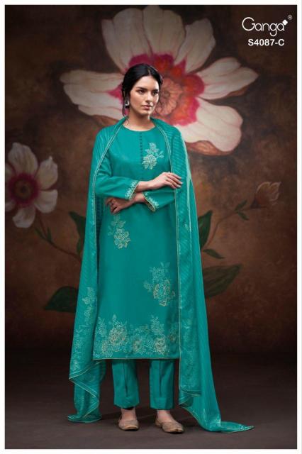 Ganga Jaashvi 4087 catalog salwar kameez wholesale india