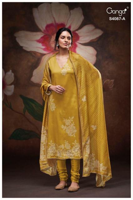Ganga Jaashvi 4087 catalog salwar kameez wholesale india