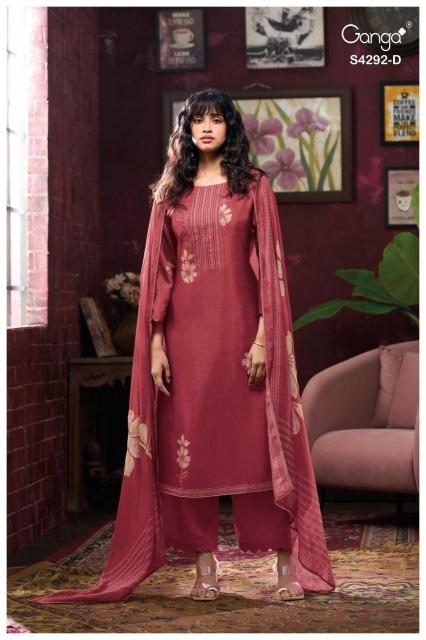 Ganga Jasleen 4292 catalog unstitched salwar kameez wholesalers in delhi