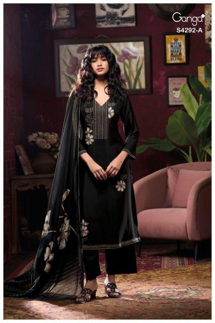 Ganga Jasleen 4292 catalog unstitched salwar kameez wholesalers in delhi
