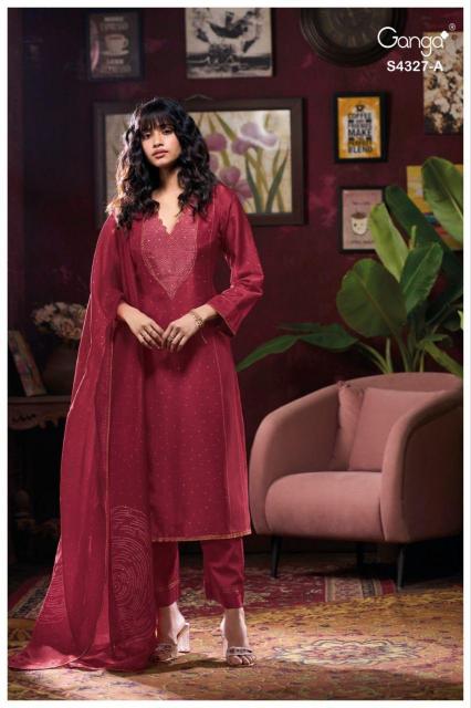 Ganga Leshya 4327 catalog salwar kameez pakistani wholesale
