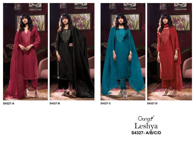Ganga Leshya 4327 catalog salwar kameez pakistani wholesale