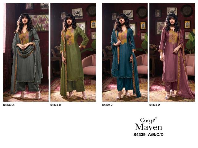 Ganga Maven 4339 catalog wholesale salwar kameez surat