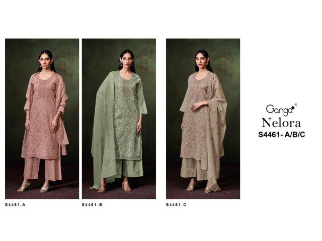 Ganga Nelora 4461 catalog wholesale salwar kameez catalogs