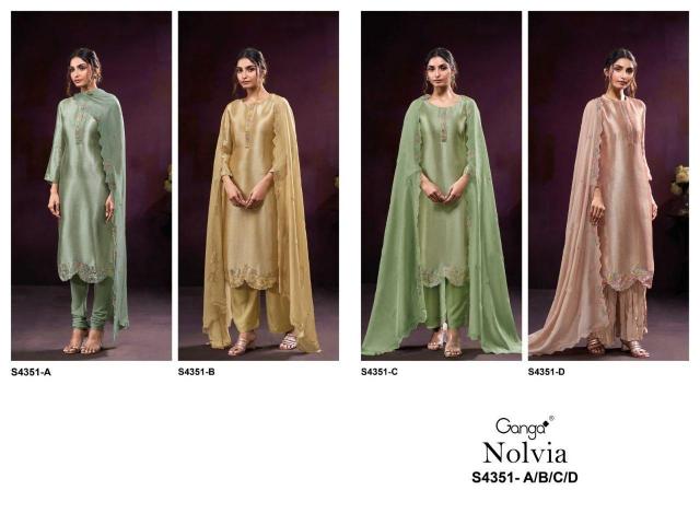 Ganga Nolvia 4351 catalog salwar kameez wholesale in chennai