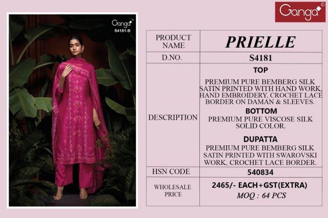 Ganga Prielle 4181 catalog wholesale designer salwar kameez