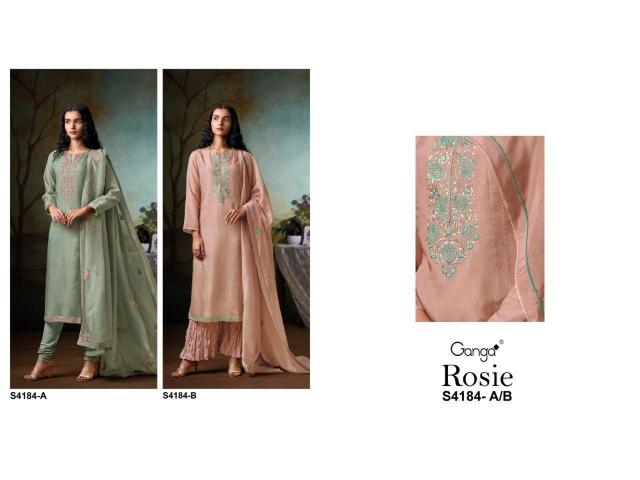 Ganga Rosie 4184 catalog wholesale salwar kameez india surat