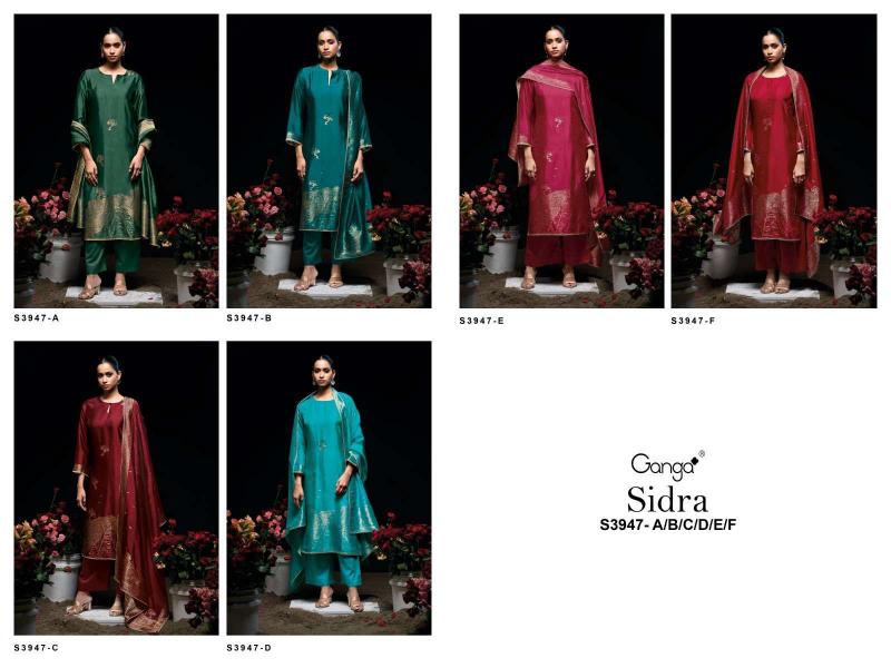Ganga Sidra 3947 catalog viscose salwar kameez